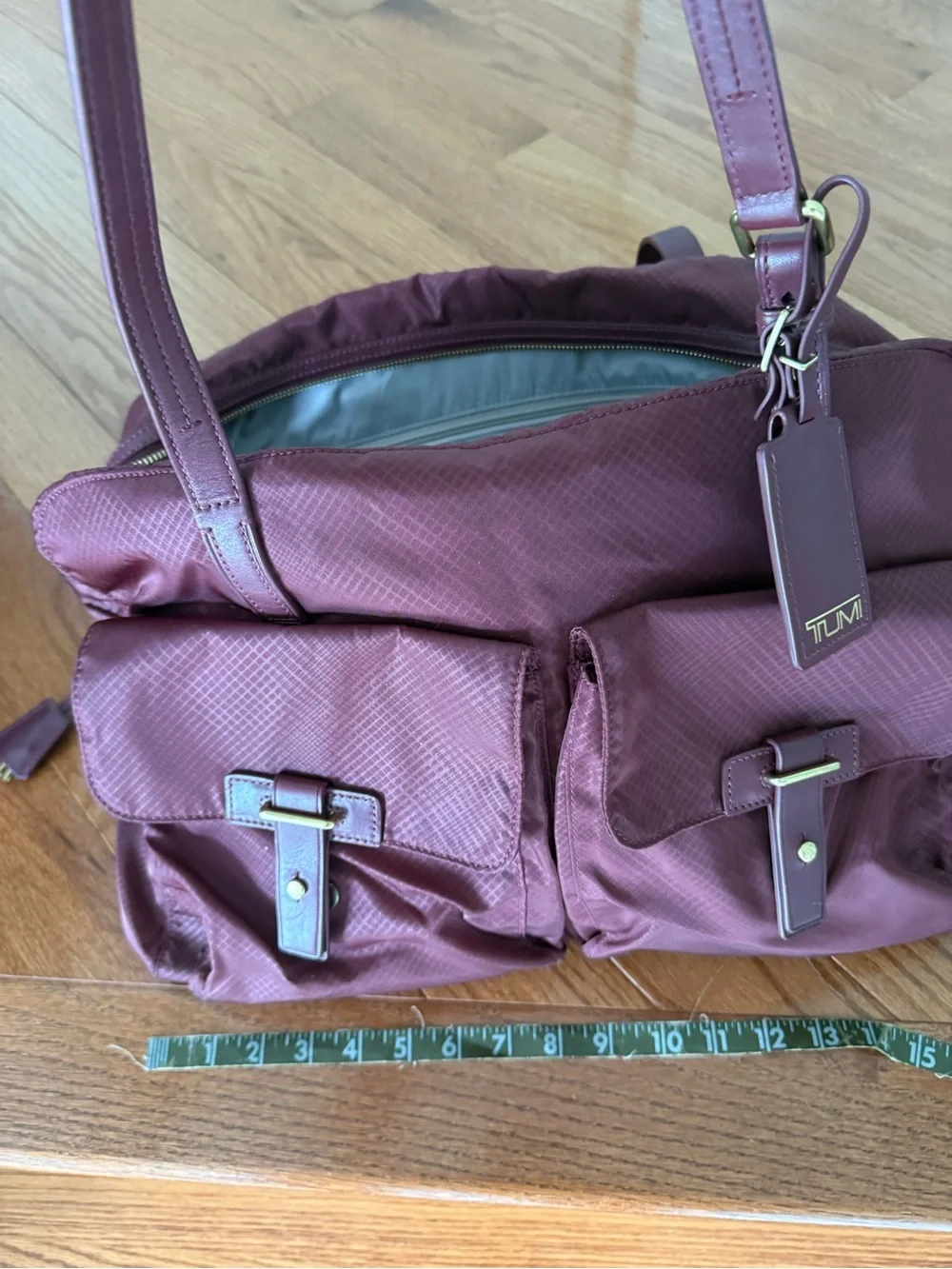 Tumi Voyageur Maroon Travel Tote Bag